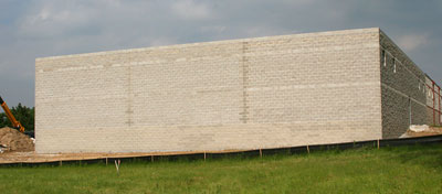 June 17, 2009 - The exterior walls are now complete.