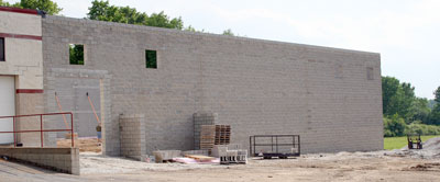 June 17, 2009 - A view of the newly completed north wall.