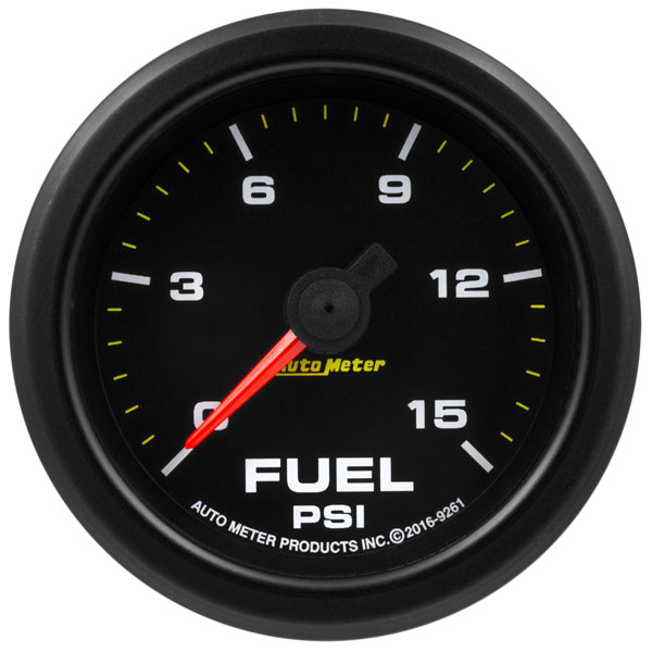 Ultra Lite 2 5/8 Fuel Pressure Gauge, 15psi - Pegasus Auto Racing
