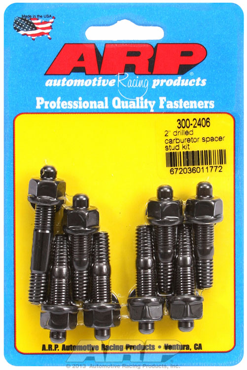 ARP 2" drilled carburetor spacer stud kit - Pegasus Auto Racing Supplies