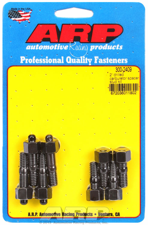 ARP 2" drilled carburetor spacer stud kit - Pegasus Auto Racing Supplies