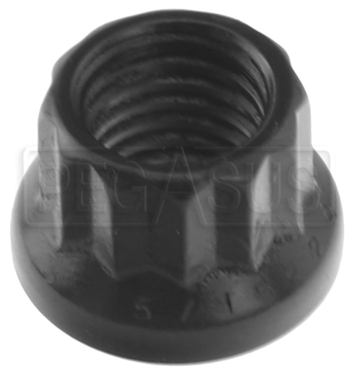 ARP 645-1500 Black Oxide 12-Point Bolts - 7/16-14 Thread 1.5\" Length (Set Of 5)