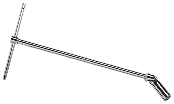 eKoi Anti Slip Red T Handle 16mm 5/8” Thread Universal Joint Swivel Spark Plug Socket Wrench Removal Tool Kit 