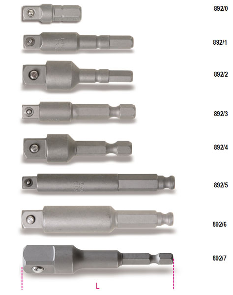 Socket Adaptor 1/4 Square Drive to 1/4 Hex Shank Bit Tool Quick