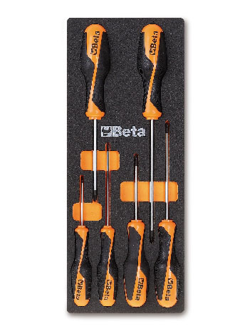 Beta Tools M202 Phillips Screwdriver Set 1262 in Soft Tray