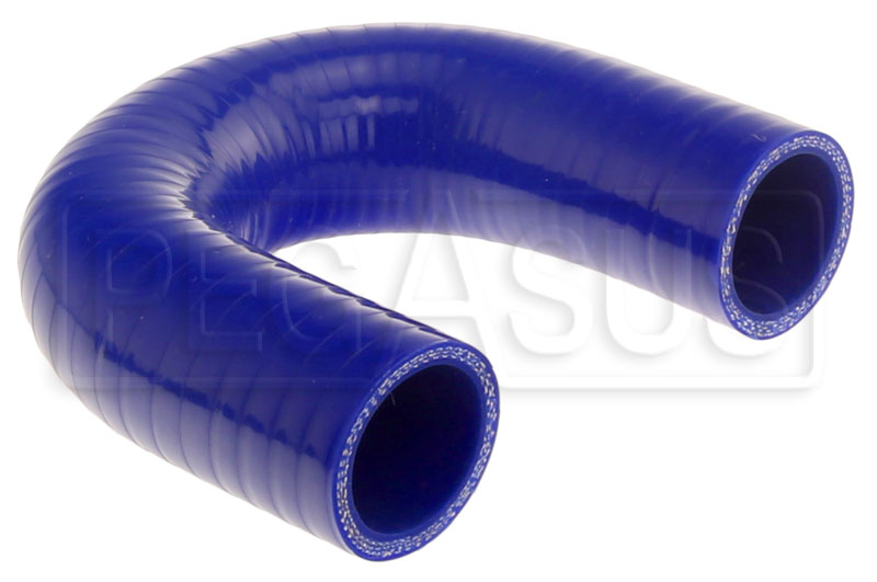 Blue Silicone Hose, 1 1/4 I.D. 180 degree Elbow, 4 Legs - Pegasus Auto  Racing Supplies