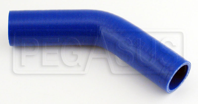 Blue Silicone Hose, 1 3/8 I.D. 45 degree Elbow, 4 Legs