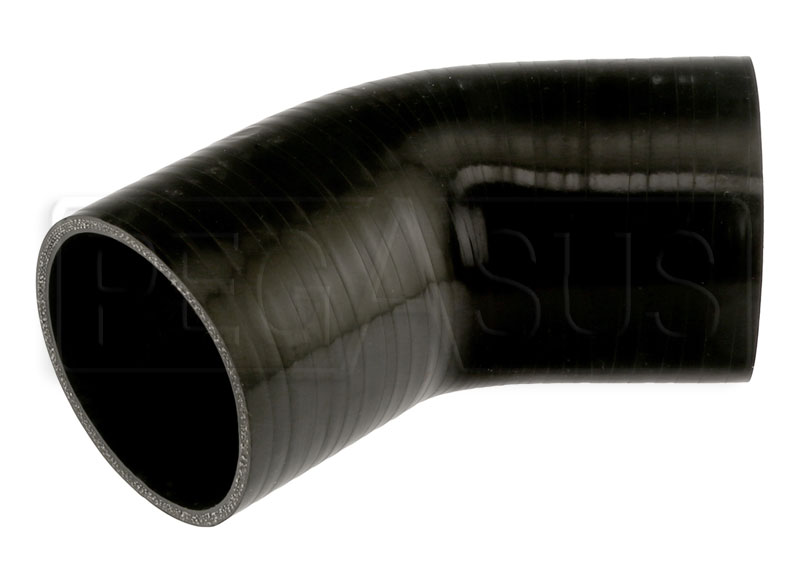 45 Degree Silicone Hose 3-Ply 2.75" To 2.375" (70-60mm) Racing Elbow Coupler – Black