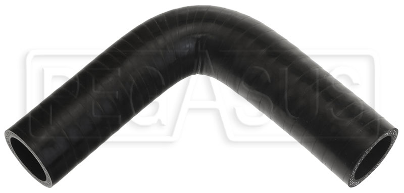 Black Silicone Hose, 1 I.D. 90 degree Elbow, 4 Legs - Pegasus Auto Racing  Supplies