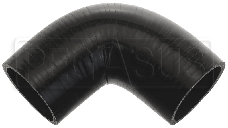 Black Silicone Hose, 4 1/2 I.D. 90 degree Elbow, 4 Legs