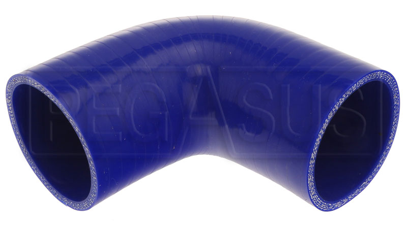 45mm Blue 90 degree Silicone Turbo and Coolant Reinforced Hose Elbow ID 