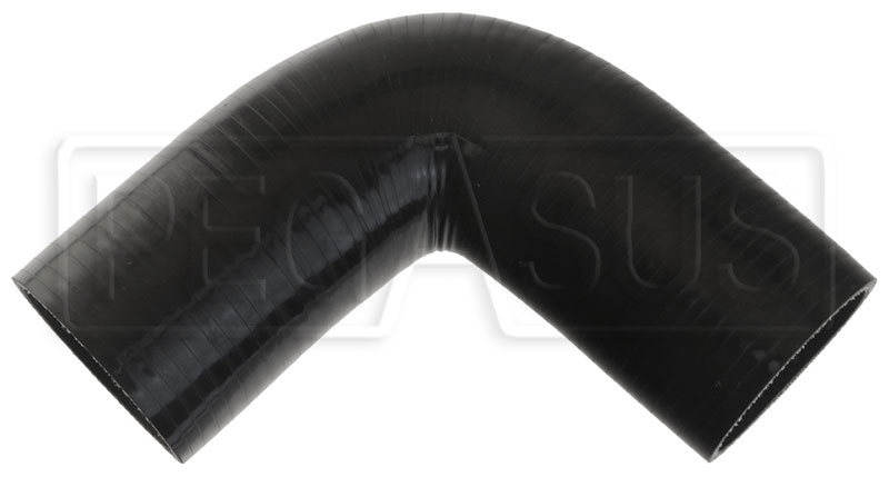 Black Silicone Hose, 2 3/4 I.D. 90 degree Elbow, 6 Legs