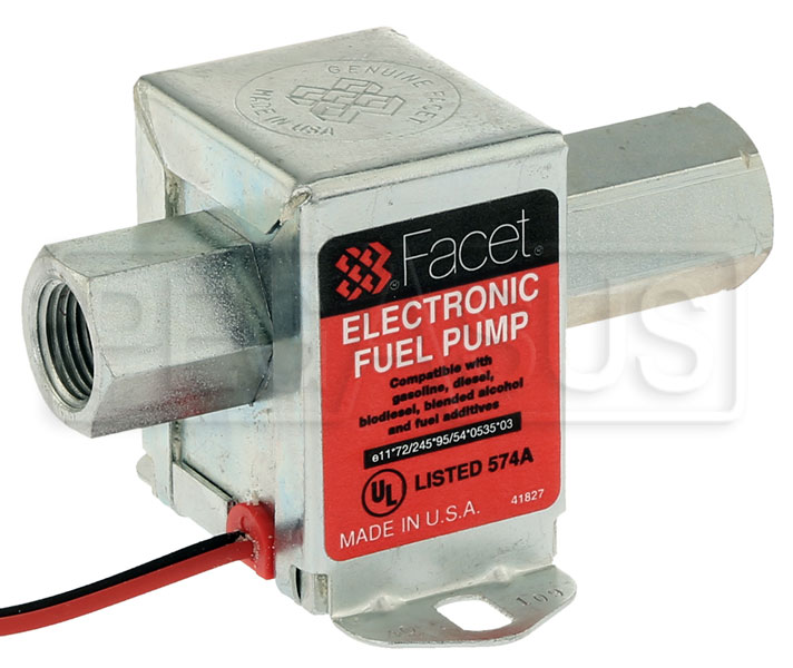 Pompe à essence électrique 12V FACET - 1,5 -> 4 Psi AC127215 41-200-8 -  VC43502 