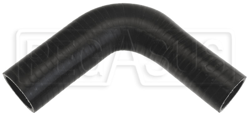 Silicone Hose 90 Degree Reducing Bend Gloss Black PICK SIZE & Jubilee Clip 