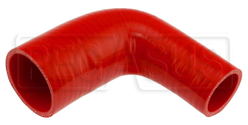 Red Silicone Hose 2 1 2 X 1 3 4 90 Deg Reducing Elbow Pegasus Auto Racing Supplies