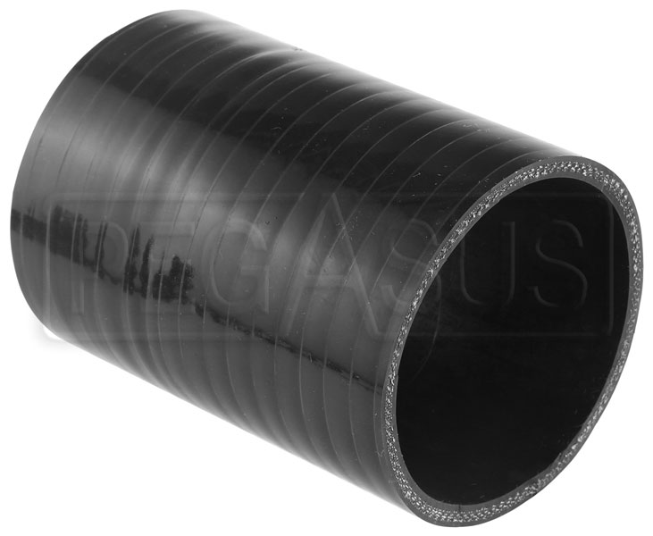 I33T 4-Ply Straight Coupler Silicone Hose Radiator Pipe Inner Diameter 3.0 Inch Length 3 Inch Black 