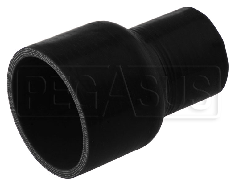 Black Silicone Hose, 3 x 2 inch ID Straight Reducer Pegasus Auto