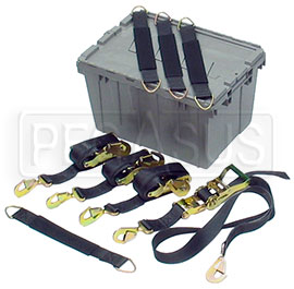Race Car Tie Down Kit with Free Heavy-Duty Storage Container - Save $32.99