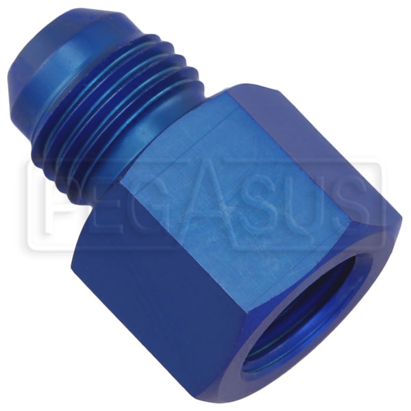 ADLERSPEED 3/8" NPT Male To 1/8" NPT Female Reducer Adapter, Aluminum Blue