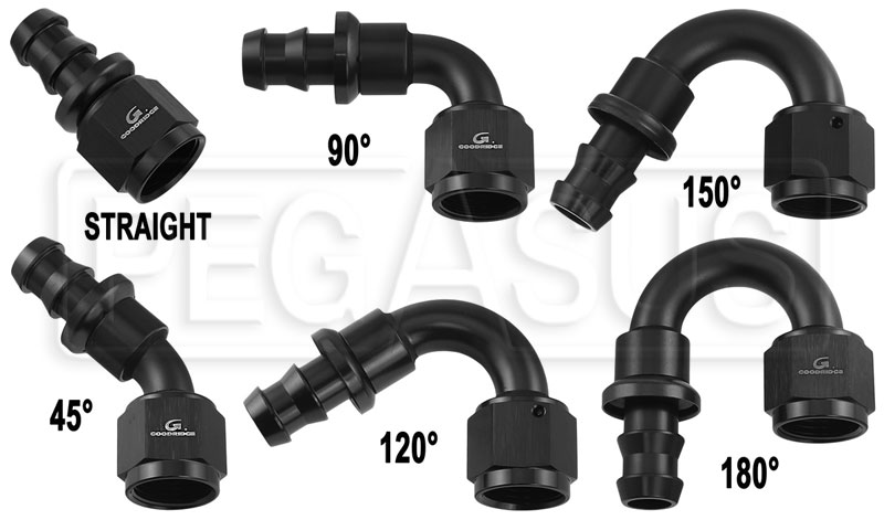 thumbnail image 2 of Barbed A/C Fitting – Push On, Female O-Ring, 90 Degree, #12 Nut, #10 Hose (35-11526 / 11526) 2 of 4