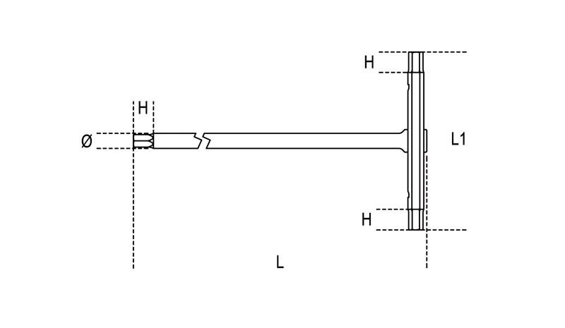 Internal Hex x 100 mm Long BGS Allen Key 7882-3 3 mm T Handle 