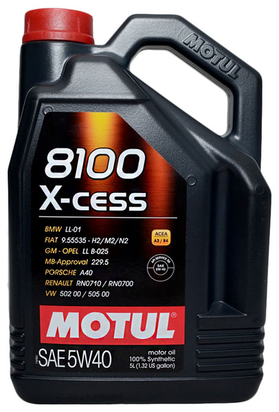 Motul 8100 X-Cess GEN2 5W40 100% Synthetic Engine Oil – 4L – 109774