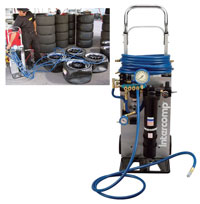 Click for a larger picture of Tire Drying/Purging System - 4 tire, with Hose and Cart