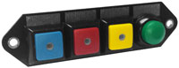 Click for a larger picture of Cartek PDM Switch Panel only, 3x Color 1x Momentary, Blank