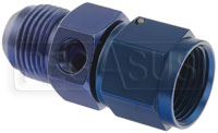 Click for a larger picture of 10AN Male to 10AN Female Inline Gauge Adapter, Blue Alum.