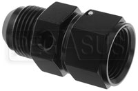 Click for a larger picture of 12AN Male to 12AN Female Inline Gauge Adapter, Black Alum.