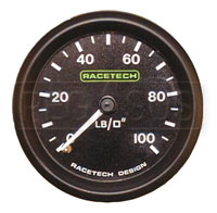 Large photo of Racetech Mechanical Oil Pressure Gauge, Pegasus Part No. 1091-Size