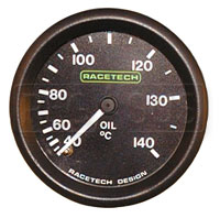 Click for a larger picture of Racetech 140 C Oil Temperature Gauge