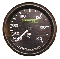 Large photo of Racetech 140 C Oil Temperature Gauge, Pegasus Part No. 1093-Size