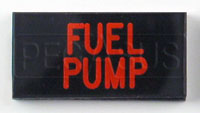 Large photo of Dash Badge Identification Plate (Fuel Pump), Pegasus Part No. 1100-FUELPUMP