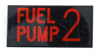 Large photo of Dash Badge Identification Plate (Fuel Pump 2), Pegasus Part No. 1100-FUELPUMP2