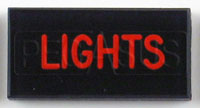 Large photo of Dash Badge Identification Plate (Lights), Pegasus Part No. 1100-LIGHTS