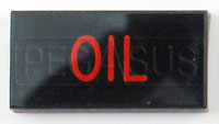 Large photo of Dash Badge Identification Plate (Oil), Pegasus Part No. 1100-OIL