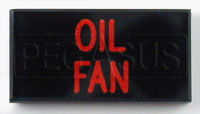 Large photo of Dash Badge Identification Plate (Oil Fan), Pegasus Part No. 1100-OILFAN