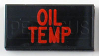 Large photo of Dash Badge Identification Plate (Oil Temp), Pegasus Part No. 1100-OILTEMP