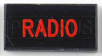 Large photo of Dash Badge Identification Plate (Radio), Pegasus Part No. 1100-RADIO