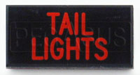 Large photo of Dash Badge Identification Plate (Tail Lights), Pegasus Part No. 1100-TAILLIGHTS