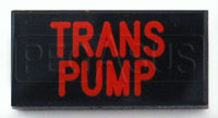 Large photo of Dash Badge Identification Plate (Trans Pump), Pegasus Part No. 1100-TRANSPUMP