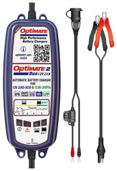 Click for a larger picture of Optimate 12 / 12.8 / 13.2V 2A Dual Chemistry Battery Charger