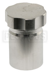 Large photo of OBP Weld-On Aluminum Filler Neck with Cap, 50mm OD, Pegasus Part No. OBP-CAP02