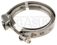 Large photo of Stainless Steel V-Band Clamp, Type 300 SS, Pegasus Part No. 1318-102-Diameter