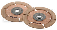 Large photo of Tilton OT-2 Dual Clutch Disc Set, Stacked Hubs, 1x23 Spline, Pegasus Part No. 173-23-OT2