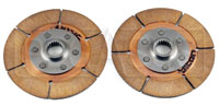 Click for a larger picture of Tilton 5.5" OT-3 Dual Clutch Discs, 1 std, 1 thn hub, 7/8x20