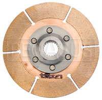 Click for a larger picture of Tilton 5.5" OT-3 Clutch Disc, Metallic, Ext Hub, 7/8 x 20