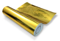 Click for a larger picture of Fire Resistant Adhesive GOLD Heat Reflective Film, per foot