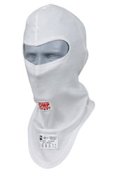 Click for a larger picture of OMP Sport 2-Layer White Nomex Balaclava, FIA and SFI 3.3